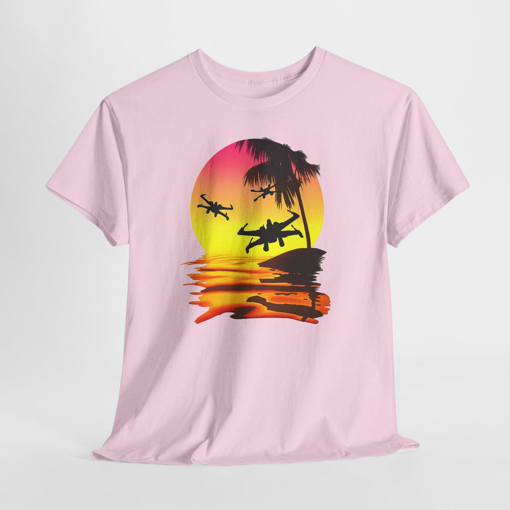 Star Wars X-Ring Sunset Beach Plane T-Shirt