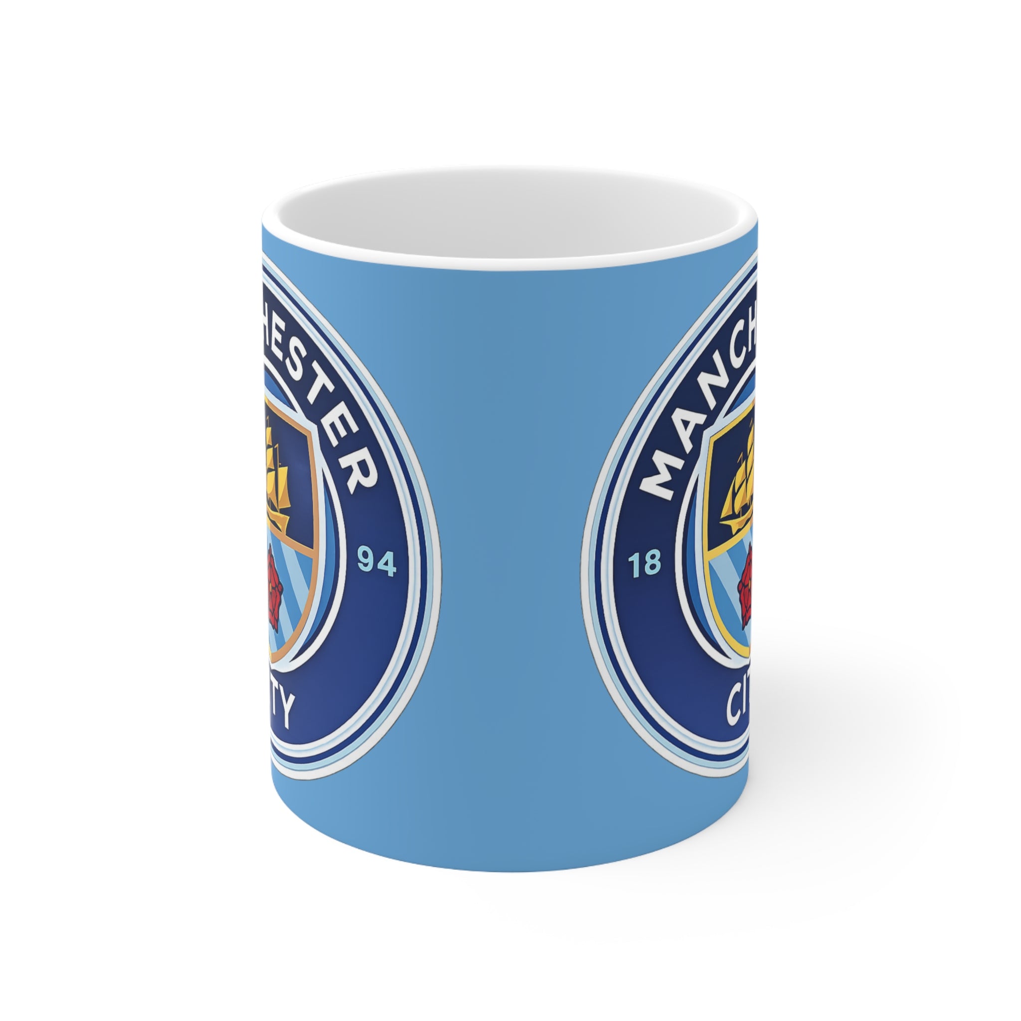 Manchester City Football Club Ceramic Coffee Mug — 11oz & 15oz Team Crest Design