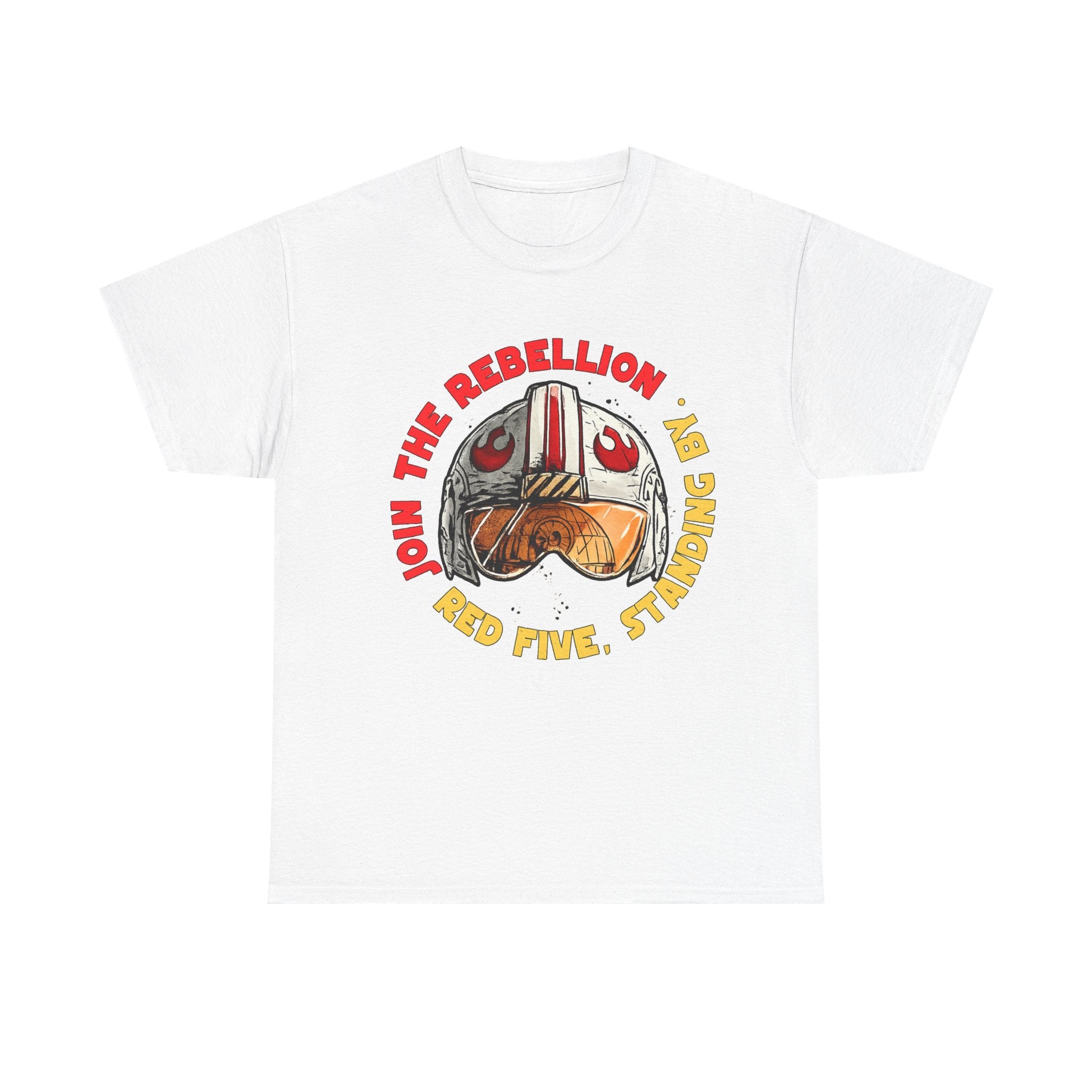 Rebel Pilot T-Shirt — "Join the Rebellion, Red Five" Vintage Helmet Design