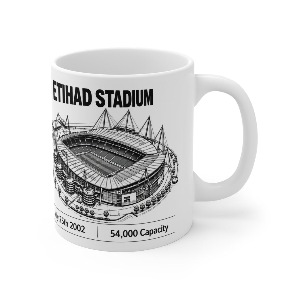 Manchester City Maine Road & Etihad Stadiums Ceramic Coffee Mug