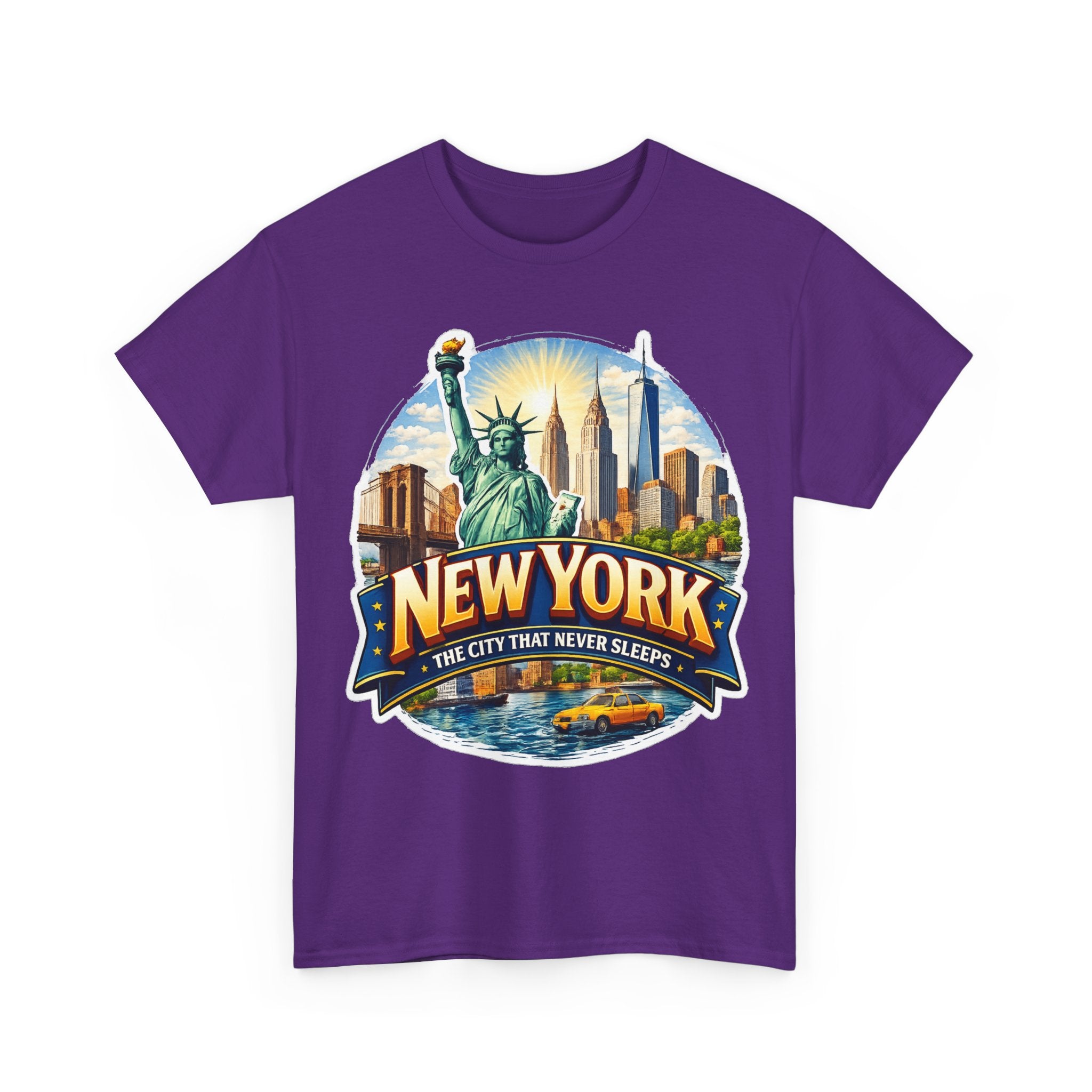 New York City T-Shirt - 'The City That Never Sleeps' Vintage Skyline Tee
