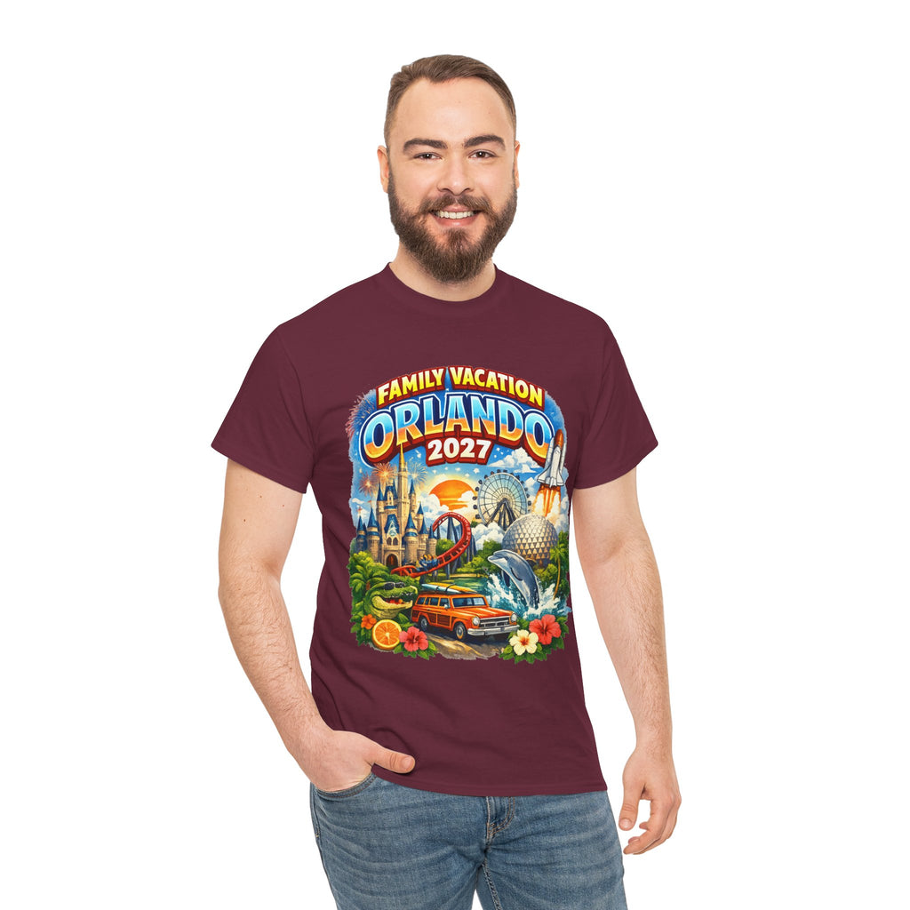 Orlando 2027 Family Vacation T-Shirt — Retro Theme Park Souvenir Tee