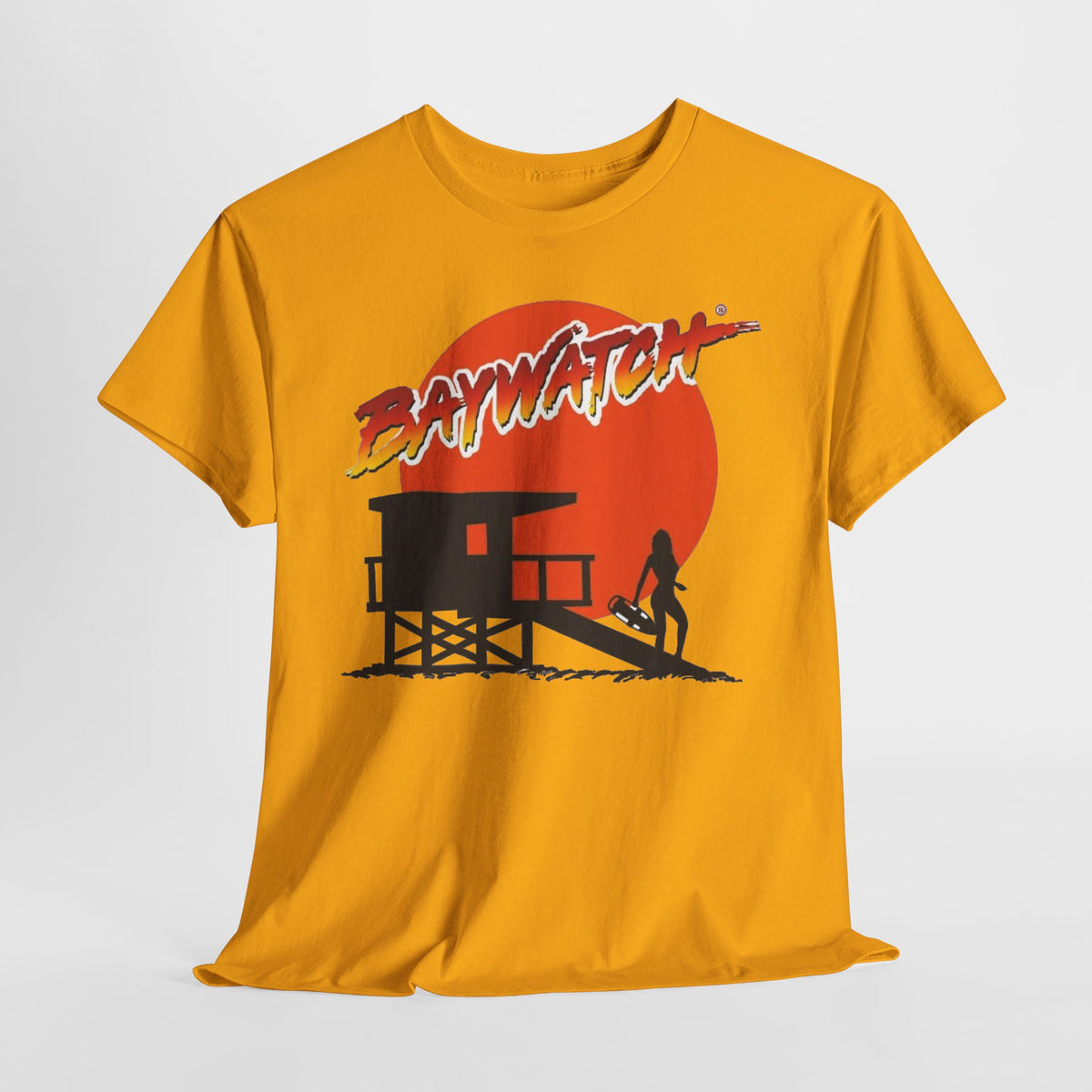 Baywatch Lifeguard Sunset Cotton T-Shirt