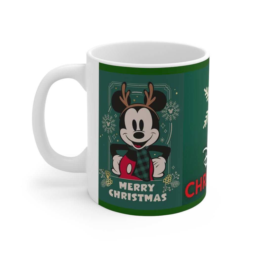 Disney Christmas Mickey Mug — Merry Christmas Ceramic Coffee Cup (11oz & 15oz)