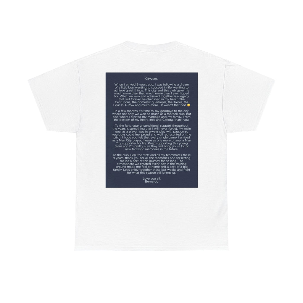 Bernardo Silva Tribute Tee – Inspirational Letter & Celebrating Goal Moment