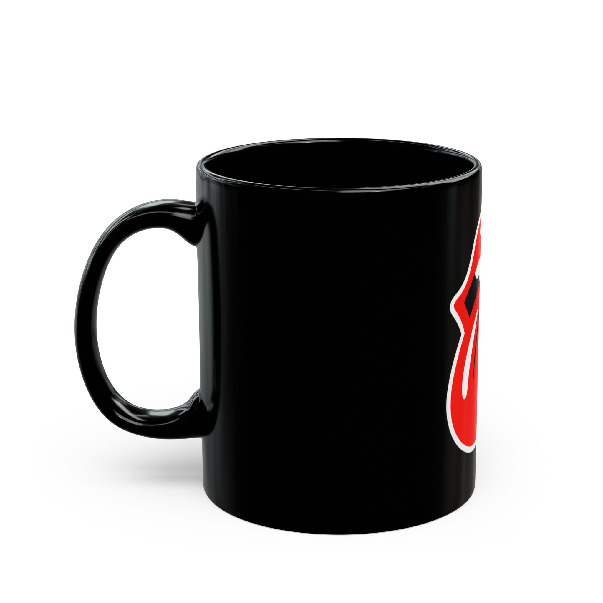 Rock Band Tongue Black Coffee Mug (11oz/15oz)
