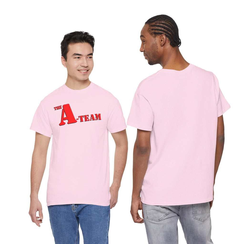 A-Team Graphic Tee — Retro Red Logo Vintage Crew T-Shirt