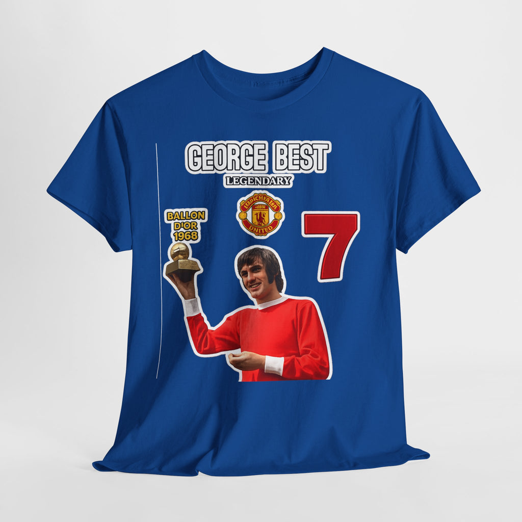 George Best Manchester United #7 Vintage Soccer T-Shirt – Ballon d'Or Tribute