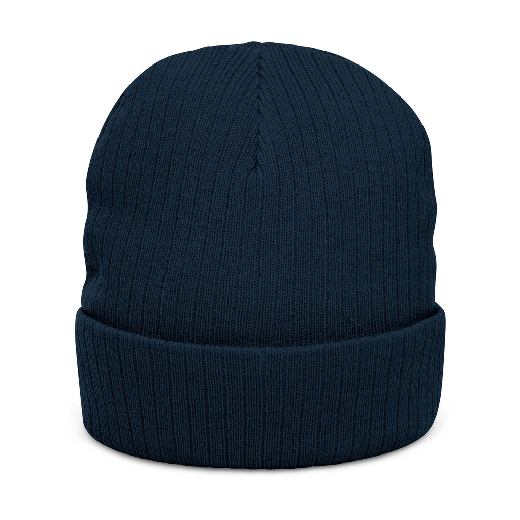 Embroidered 'MLD Football Programmes' Ribbed Knit Beanie