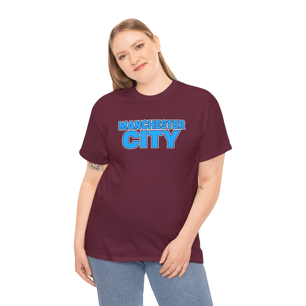 Manchester City T‑Shirt — Retro Blue Logo Tee