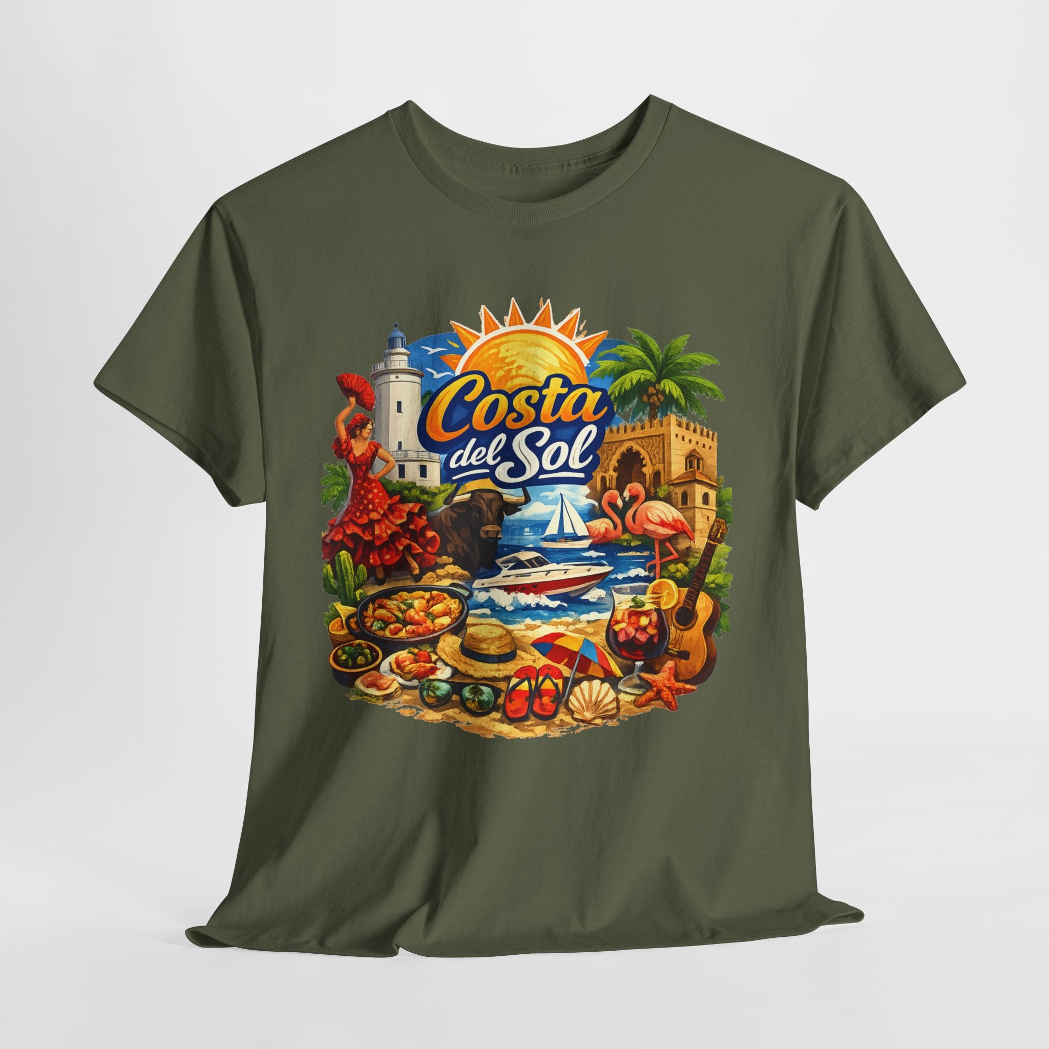 Costa del Sol Beach T-Shirt — Vintage Tropical Vacation Tee