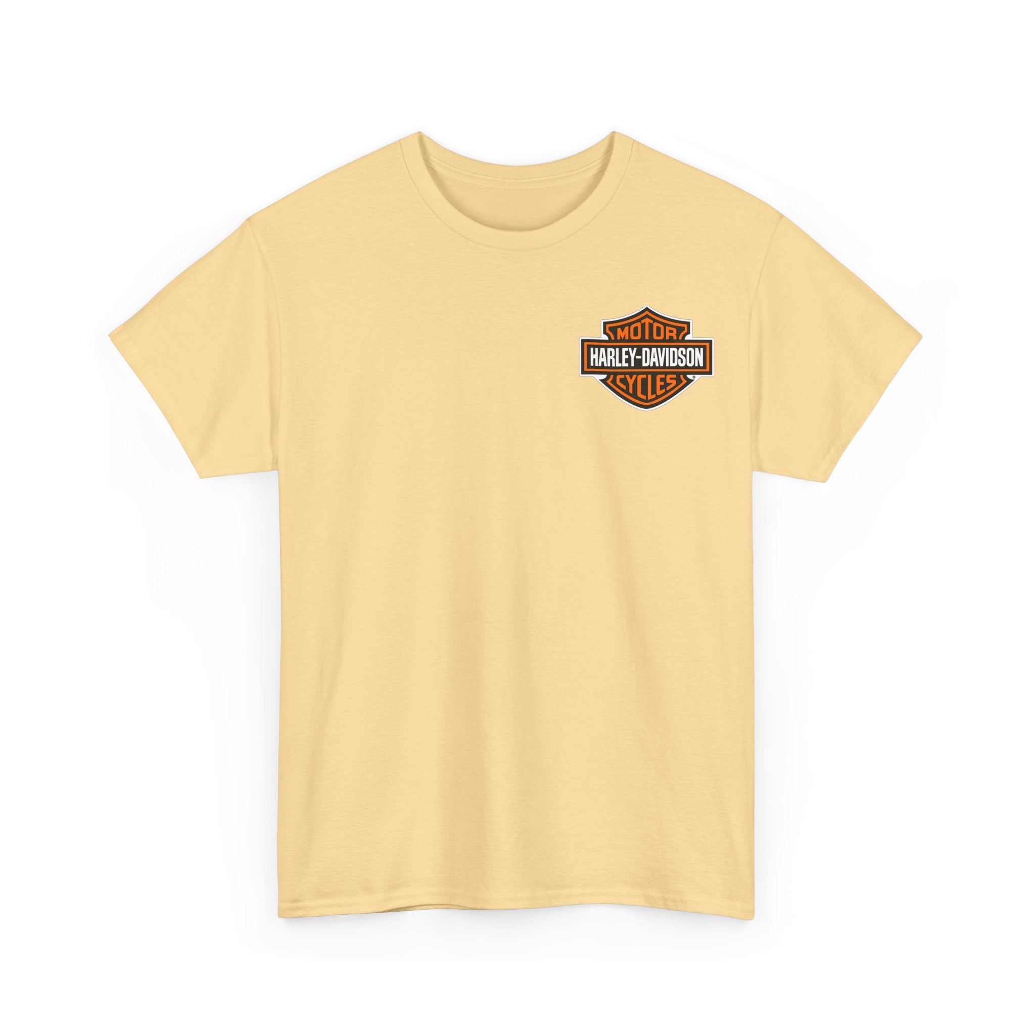 Harley-Style Flag Tee — American Motorcycle Logo T-Shirt
