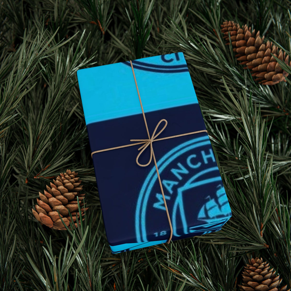 Manchester City Logo Wrapping Paper – Premium Football Gift Wrap