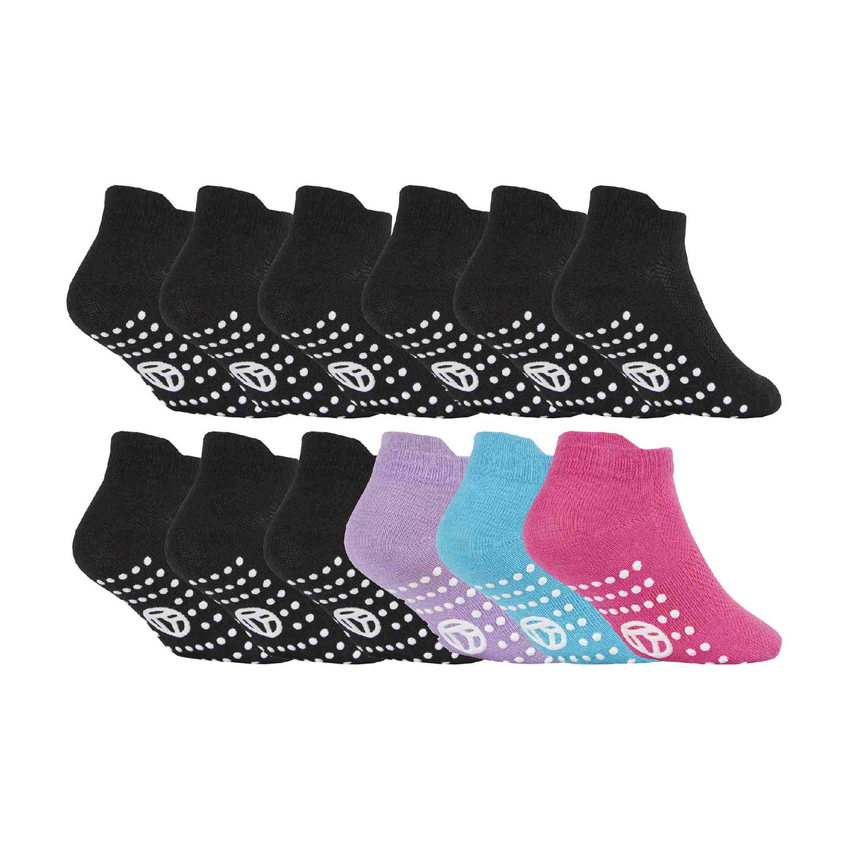 12 Pack Kids Ankle Non Slip Soft Breathable Cotton Socks for Gym