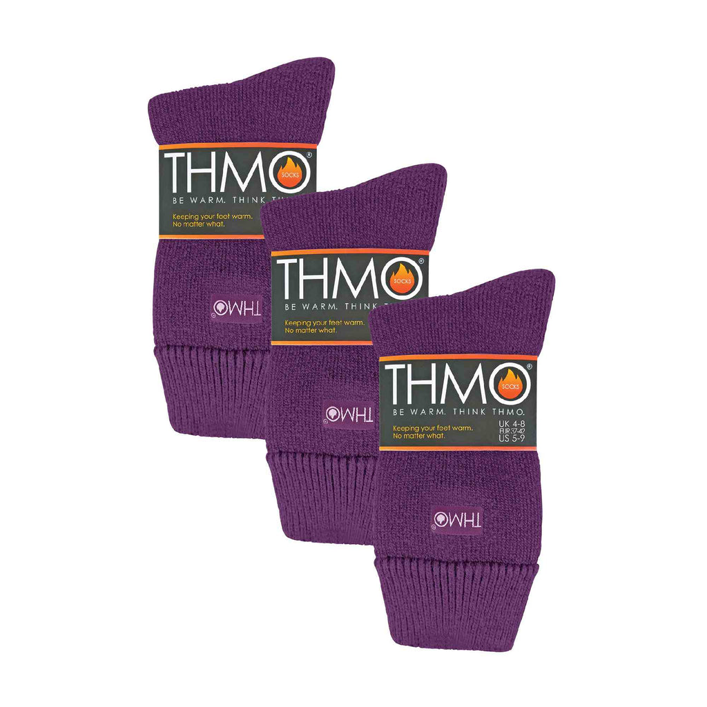 3 Pack Ladies Cosy Non Slip Thermal Slipper Socks with Grippers