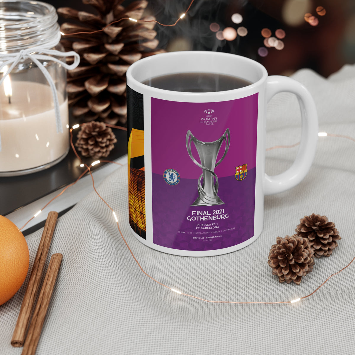 2021 UEFA Finals Programme Cover Inspired Ceramic Coffee Mug
