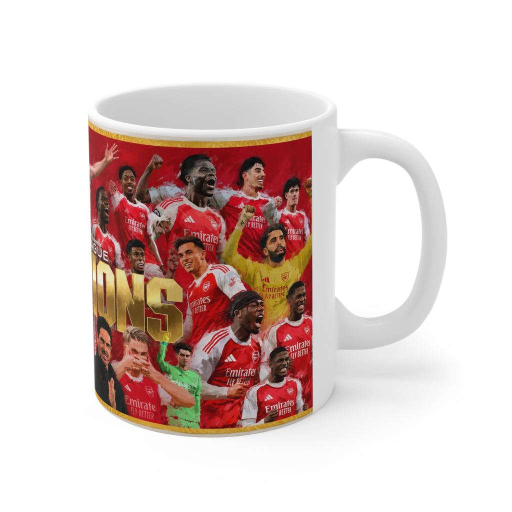 Arsenal Champions Premier League Ceramic Mug — 11oz & 15oz Team Celebration Coffee Cup
