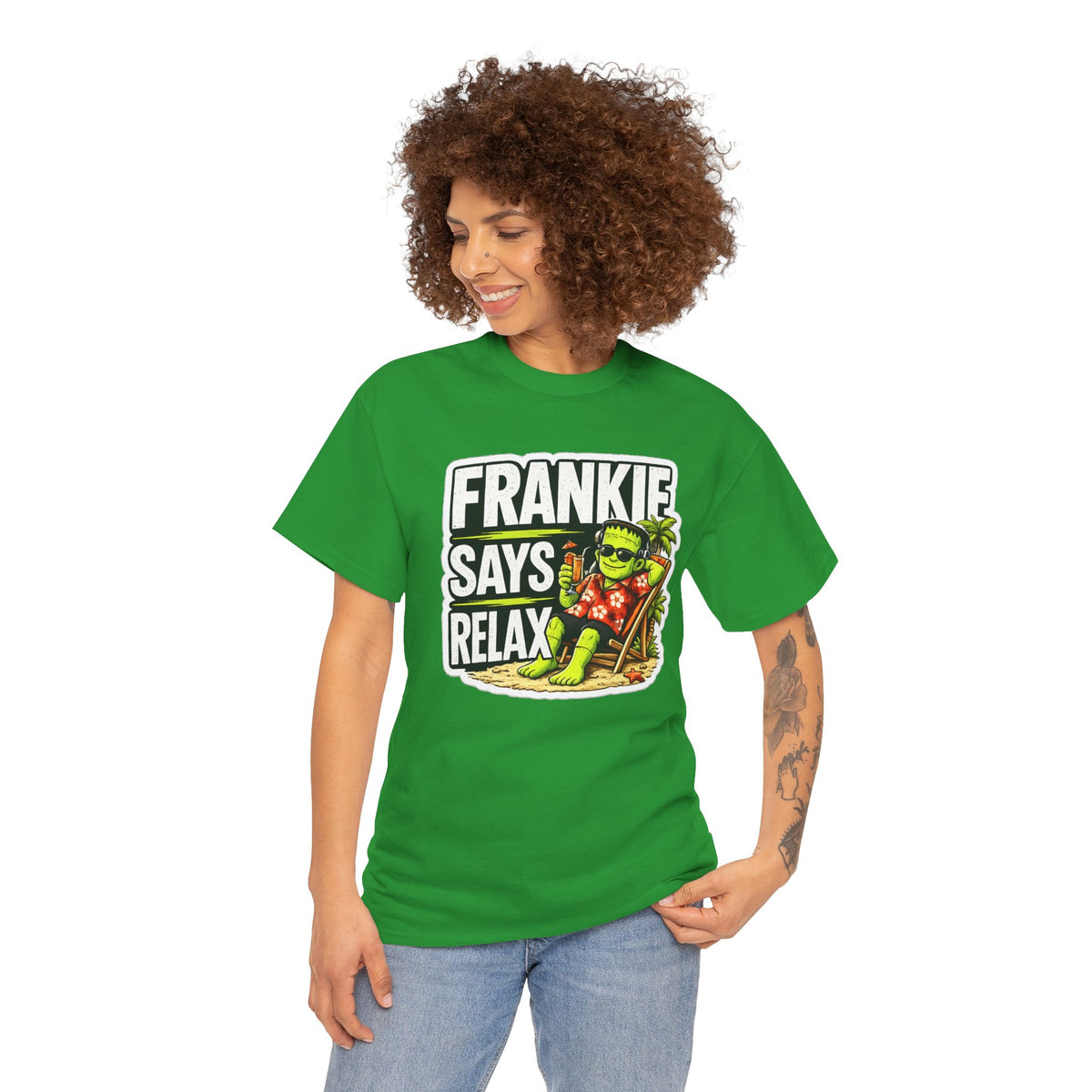 Frankie Says Relax Funny Graphic Cotton T-Shirt