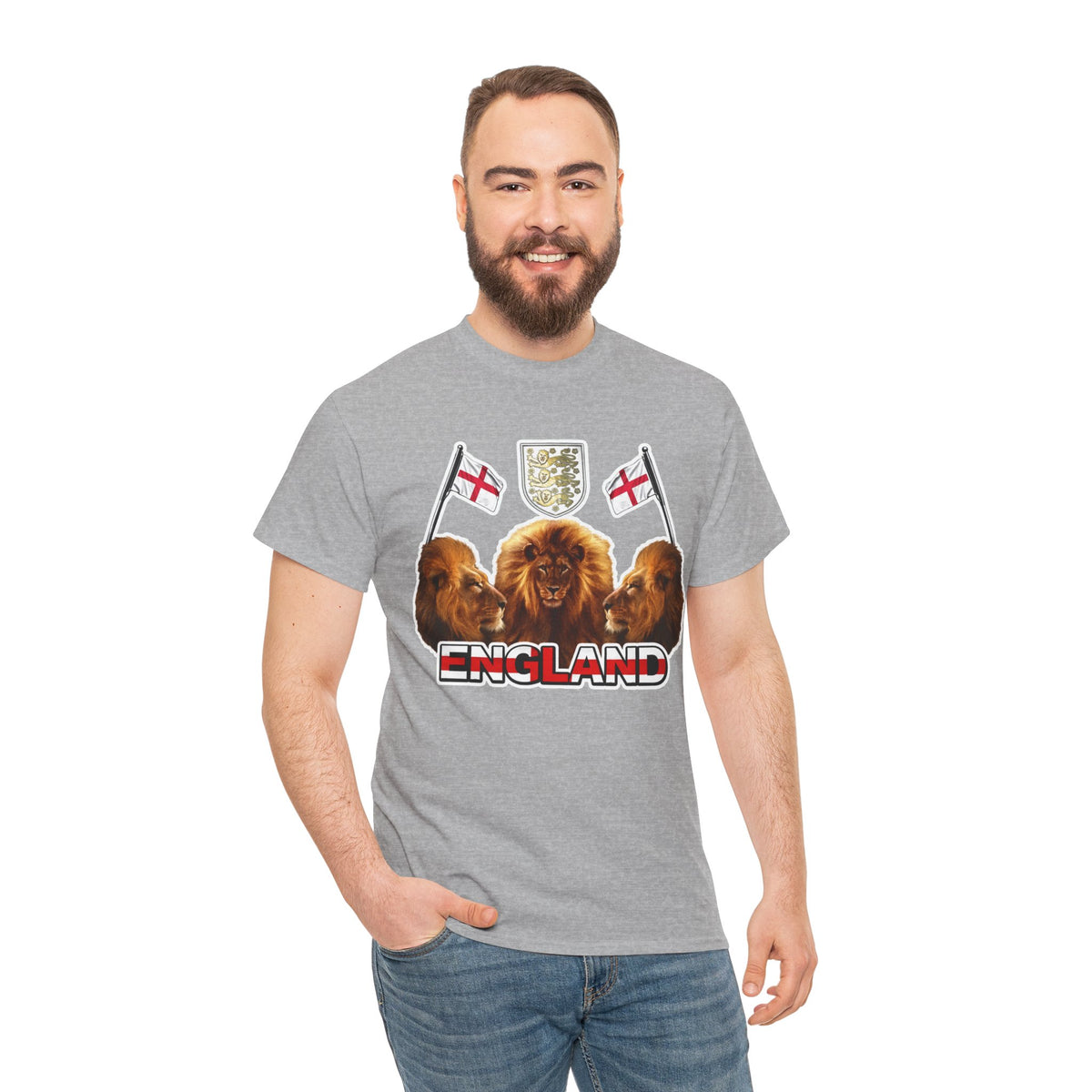 England 3 Lions Cotton Crest T-Shirt
