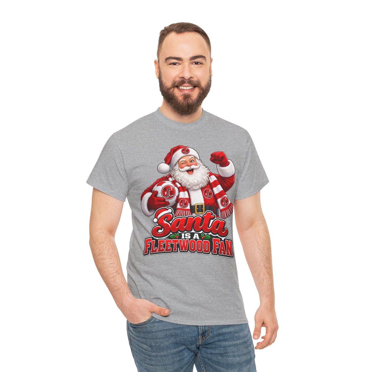 Santa Is a Fleetwood Fan Cotton T-Shirt