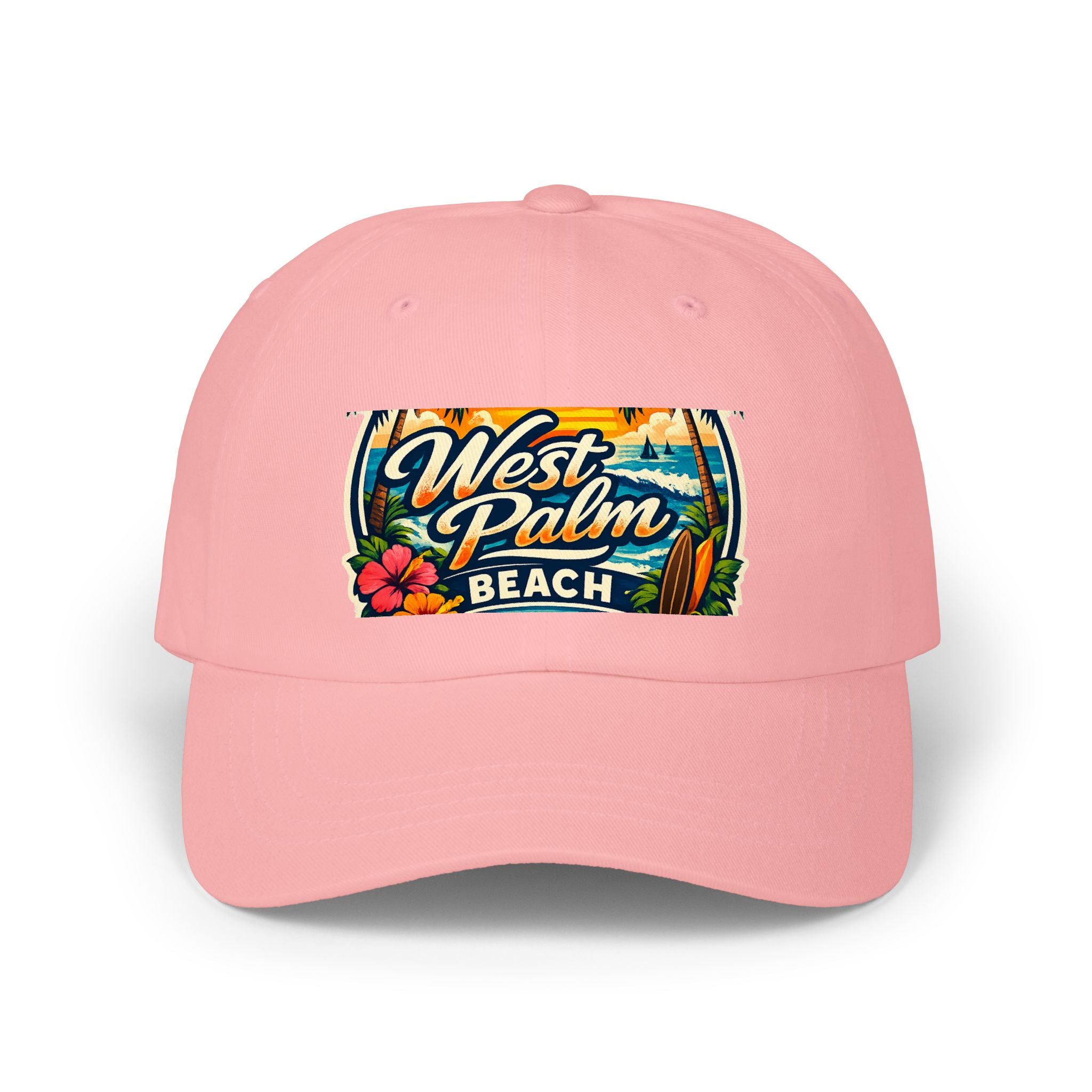 West Palm Beach Dad Cap — Vintage Surfboard Floral Beach Hat