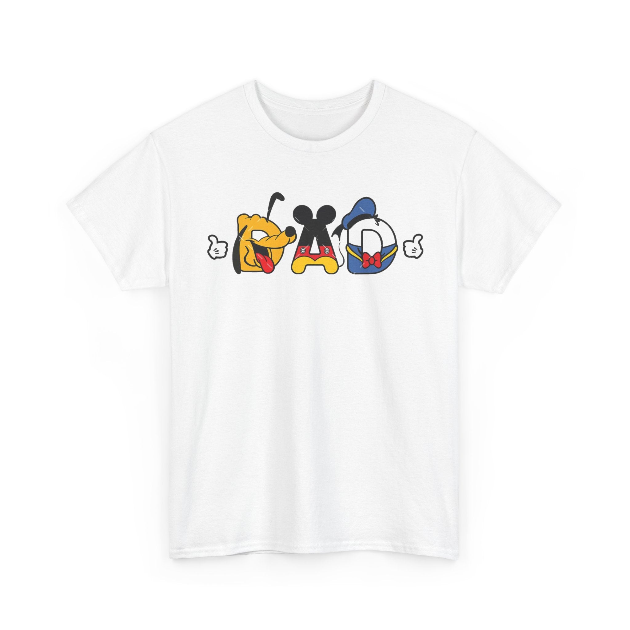 Disney Dad Character Graphic Tee — Playful Colorful Character Icons T-Shirt