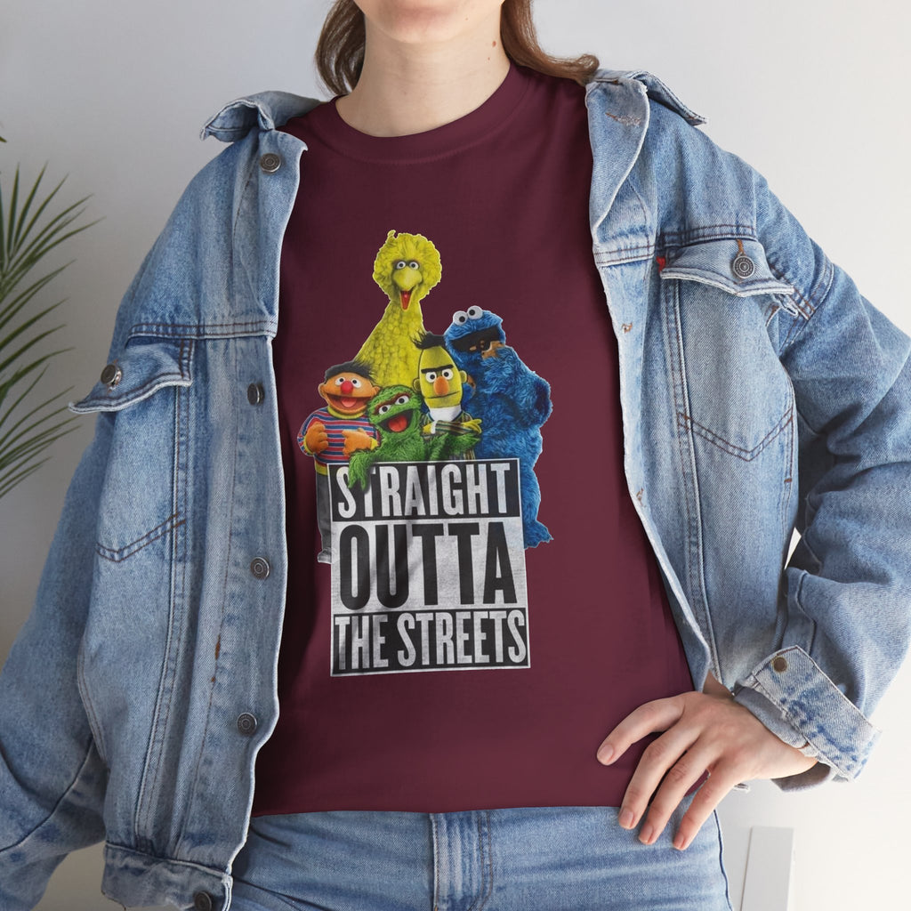 T-Shirt — "Straight Outta the Streets" Sesame Friends Graphic Tee
