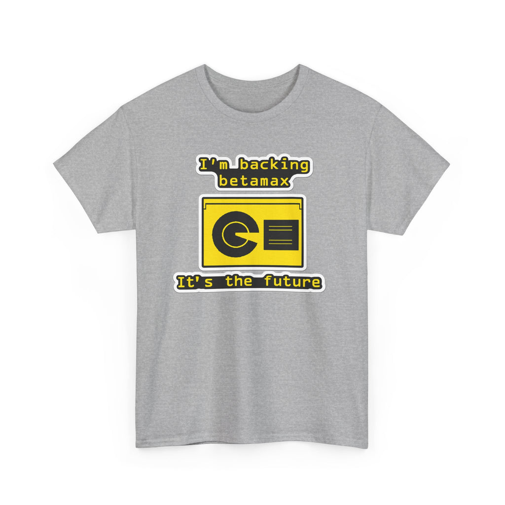 Betamax Retro Tee — "I’m backing betamax, it’s the future" Vintage Cassette T-Shirt