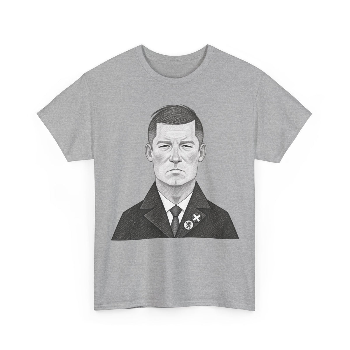 Sir Alex Ferguson Cotton T-Shirt — Vintage Stoic Portrait Shirt