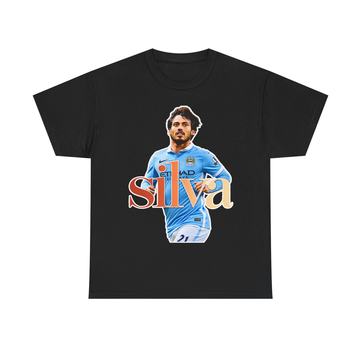 David Silva Manchester City Soccer Player Graphic Tee — Retro Football Fan Shirt