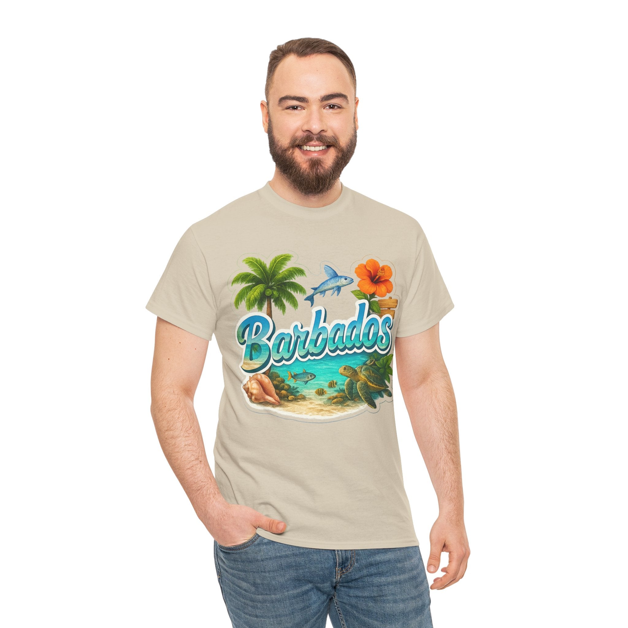 Barbados Beach Graphic Tee — Tropical Island Vacation T‑Shirt