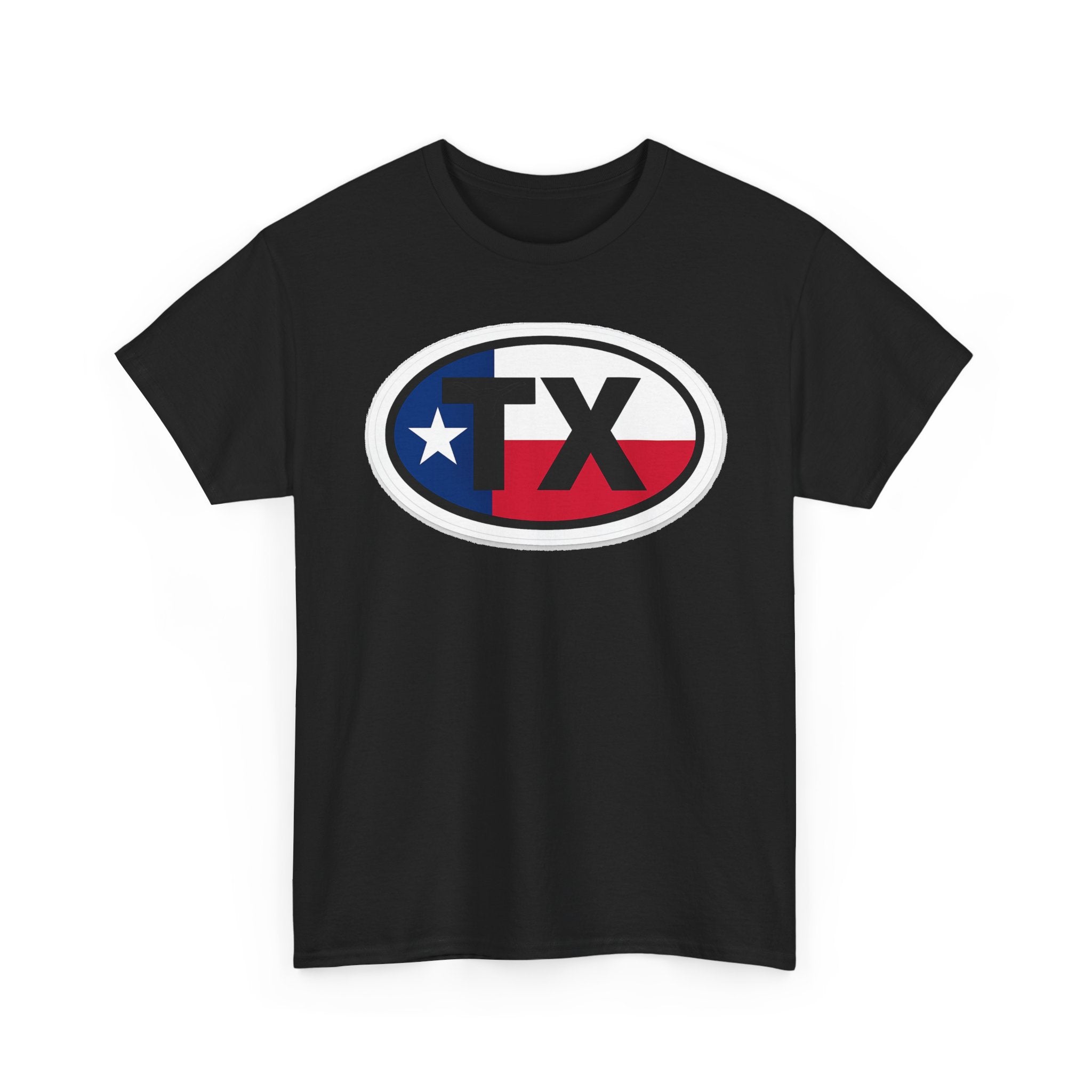 Texas Flag TX Oval T-Shirt — Patriotic Lone Star Tee