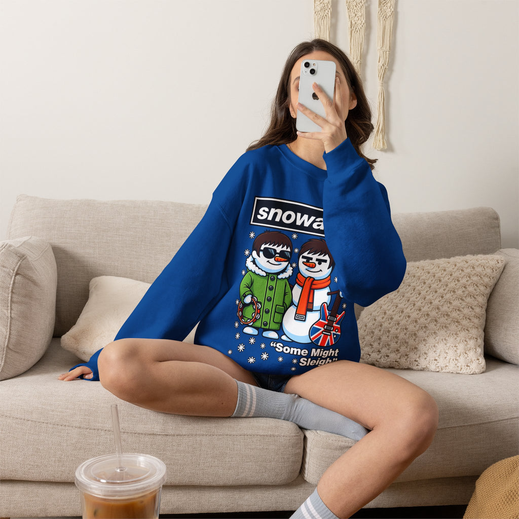 Snowasis "Some Might Sleigh" #Oasis Inspired Crewneck Sweatshirt