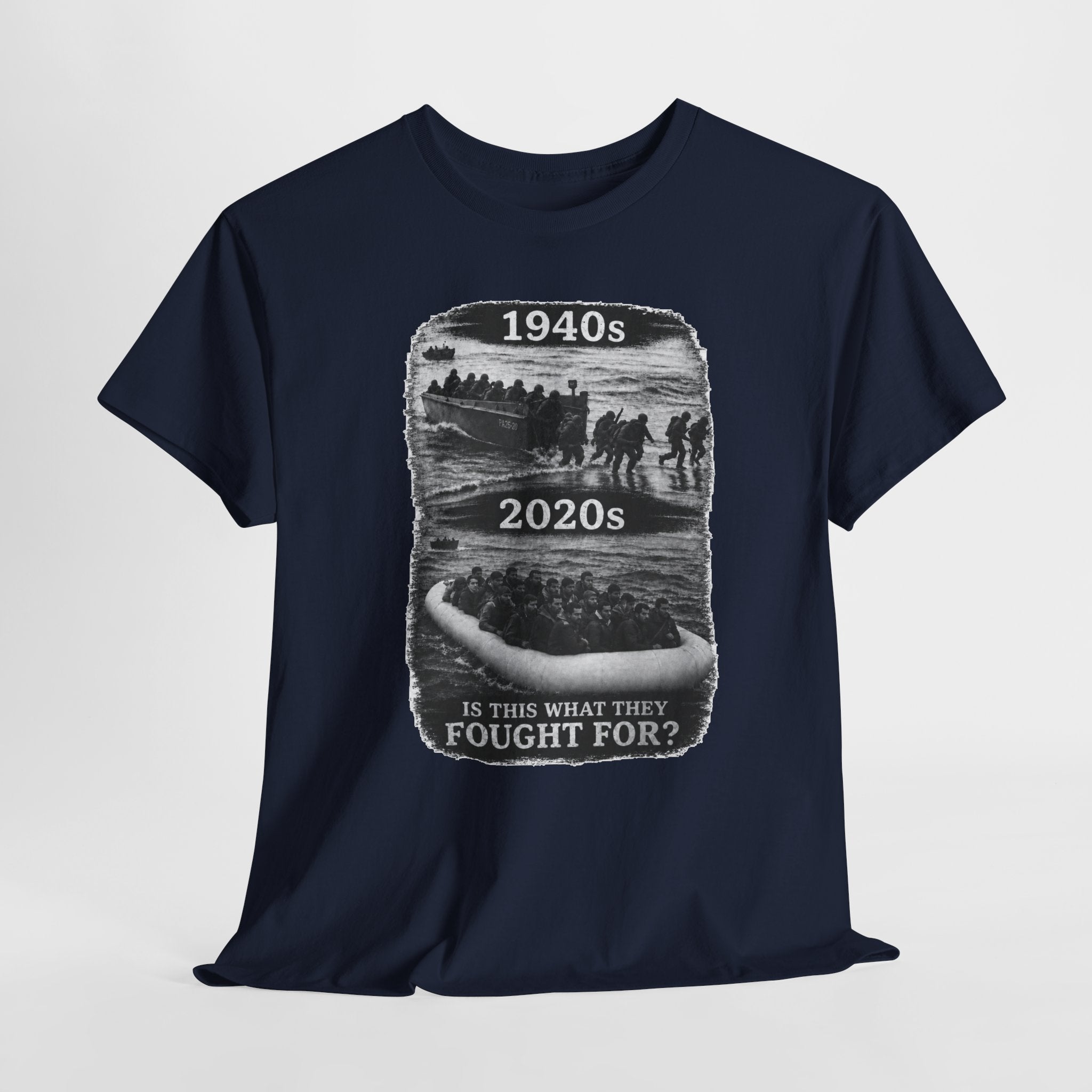 1940s vs 2020s Veterans Tribute Tee — "Is This What They Fought For?"