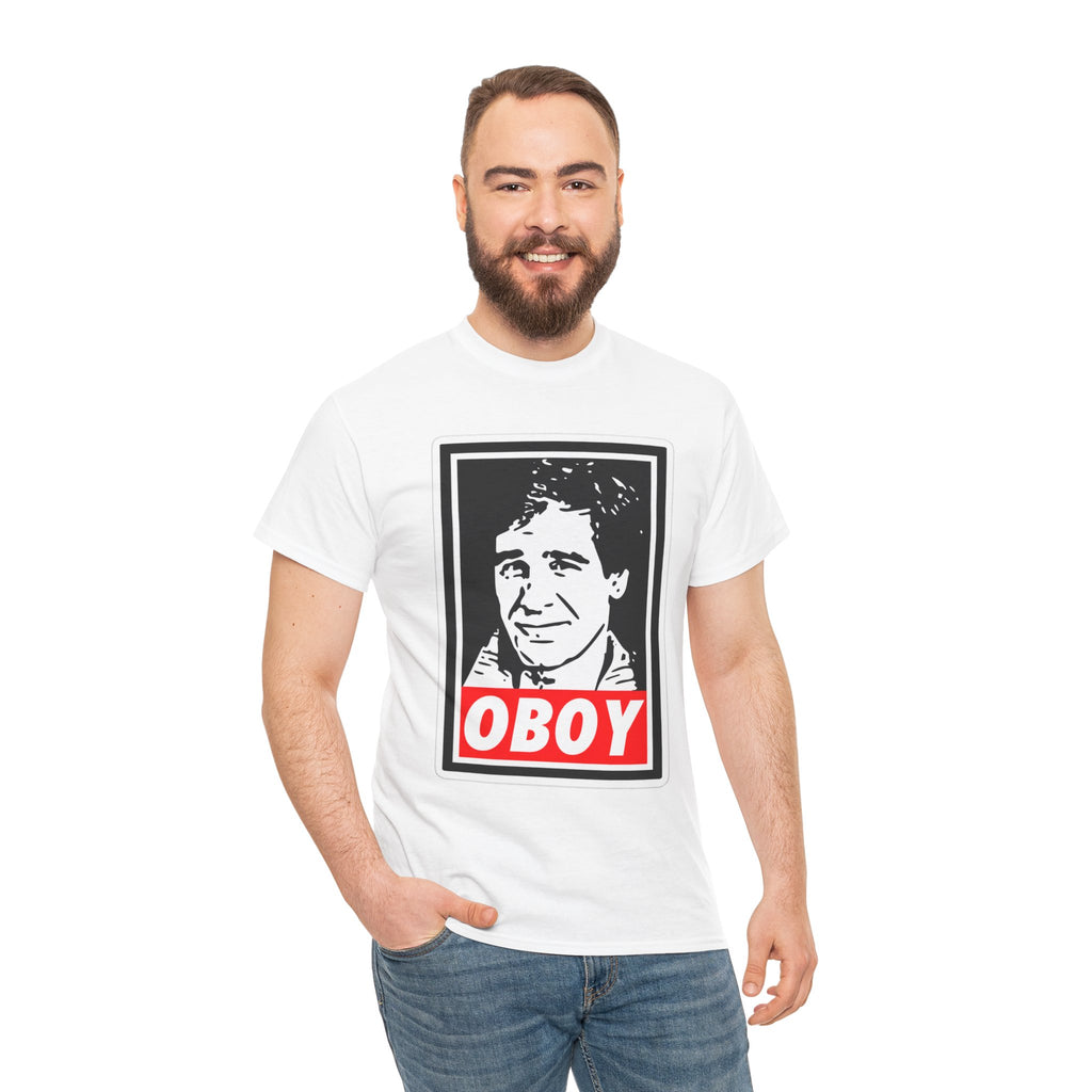 Oboy Quantum Leap Graphic Tee — Retro Pop Art Portrait T‑Shirt