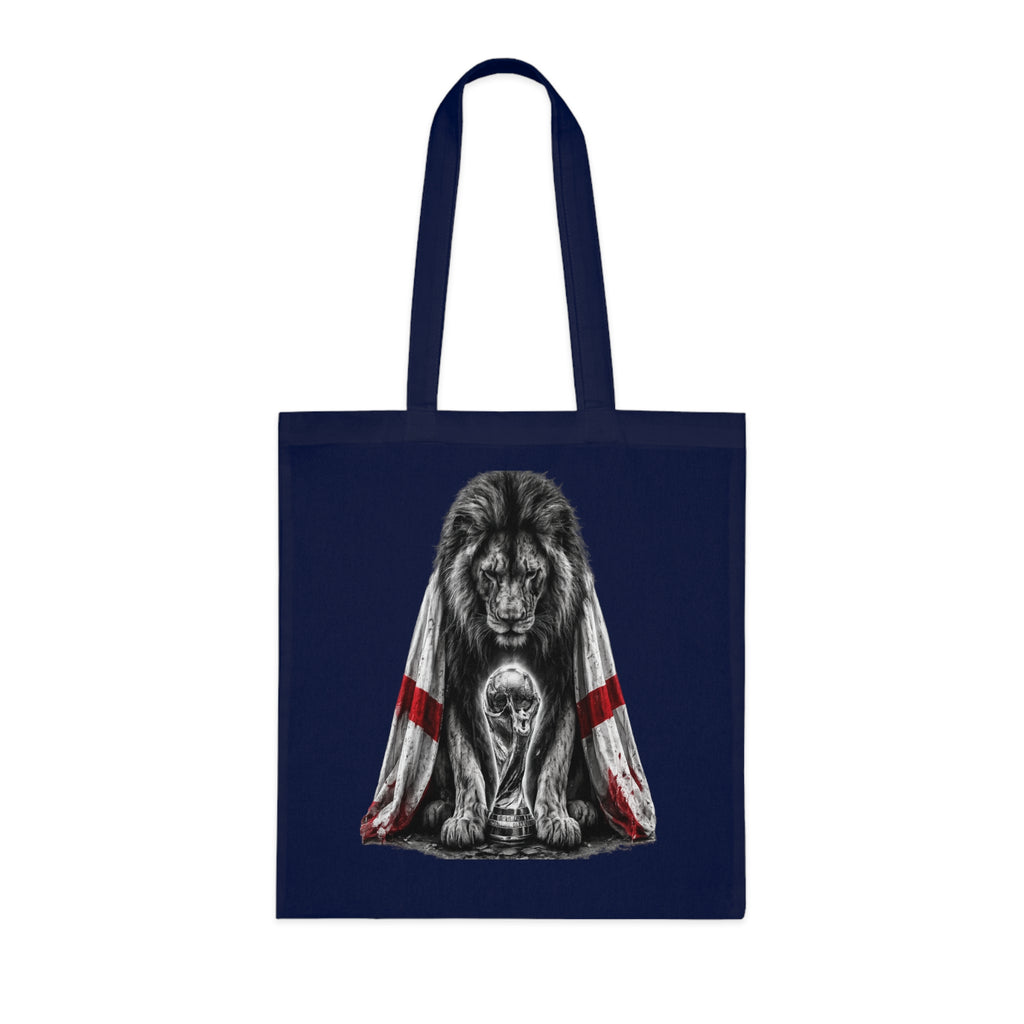 England Lion Tote Bag – Protective Lion Illustration Cotton Tote