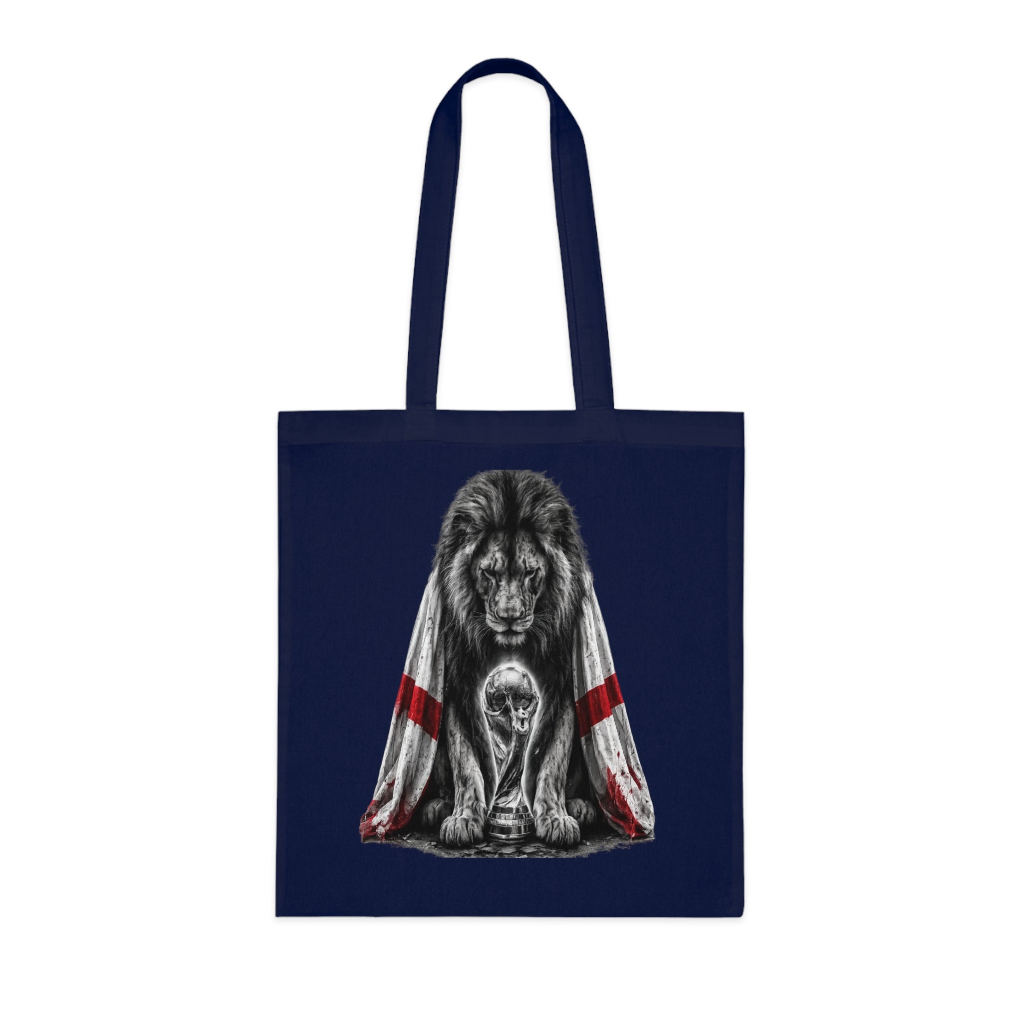 England Lion Tote Bag – Protective Lion Illustration Cotton Tote