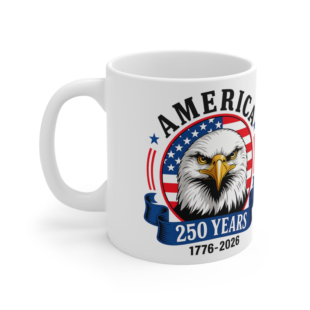 250 Years America Eagle Coffee Mug – Patriotic 1776–2026 Ceramic Mug