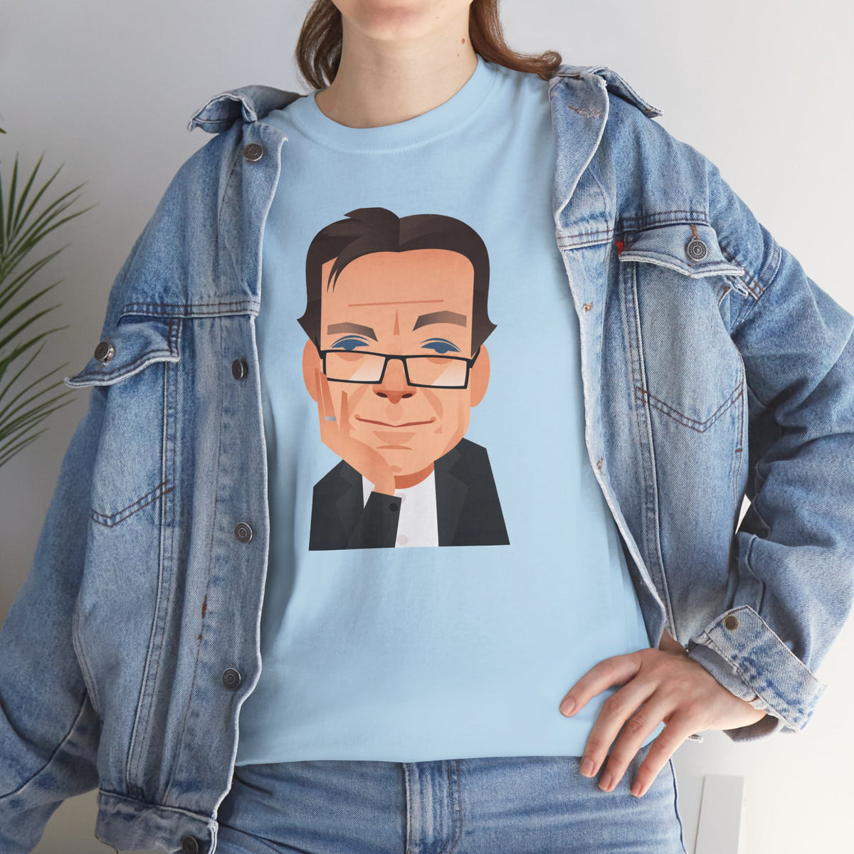 Tony Wilson Manchester Legend Caricature Gentleman Face Cotton T-Shirt