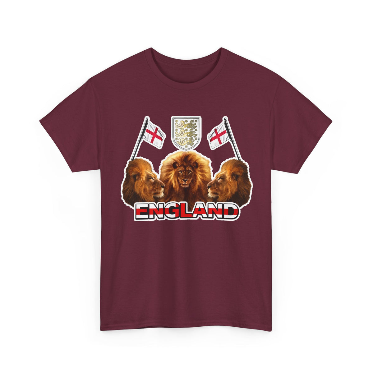 England 3 Lions Cotton Crest T-Shirt