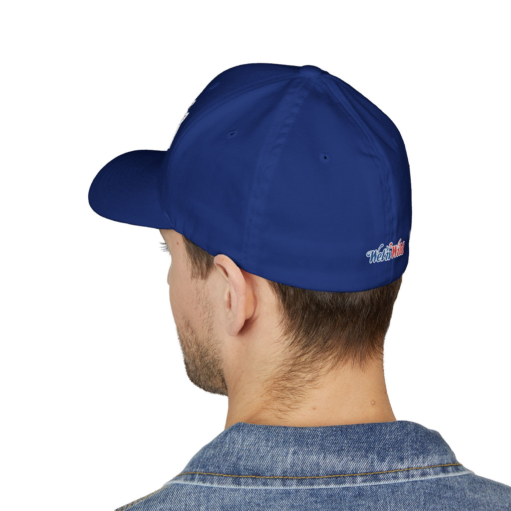 Wet 'n Wild Retro Embroidered Cap — Patriotic Red & Blue Retro Baseball Hat