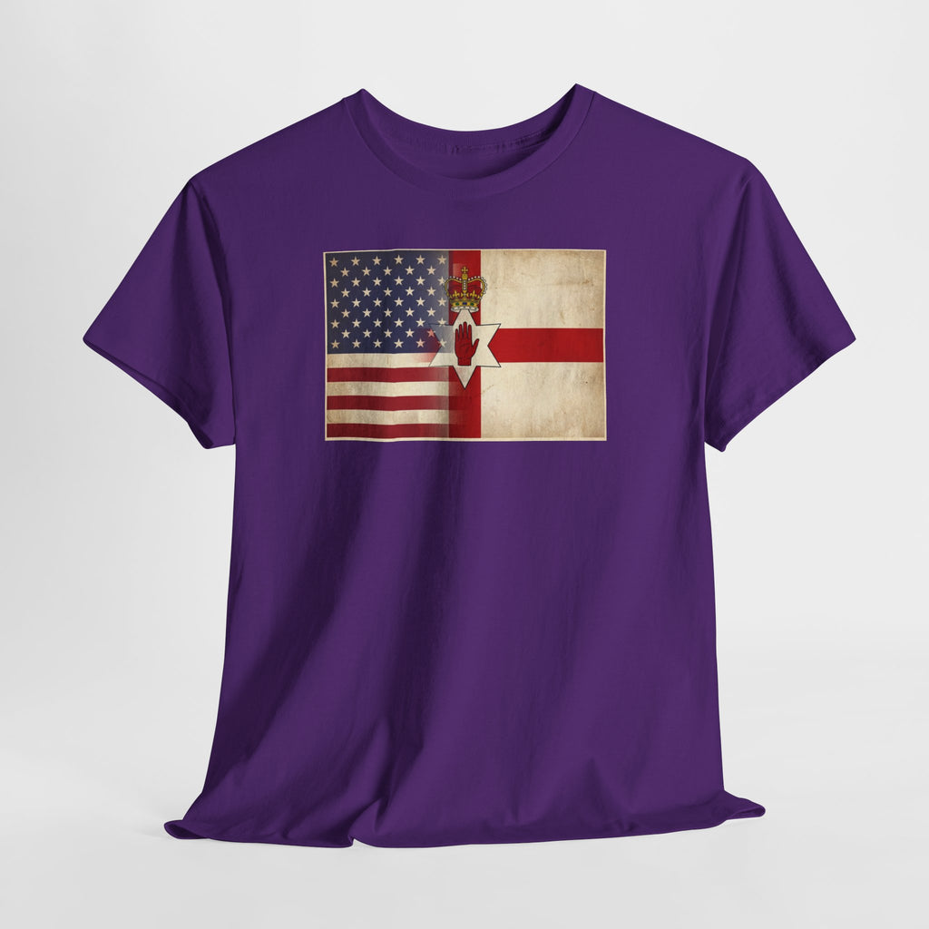USA / Northern Ireland Flag T-Shirt – Vintage USA & Ulster Cross Tee