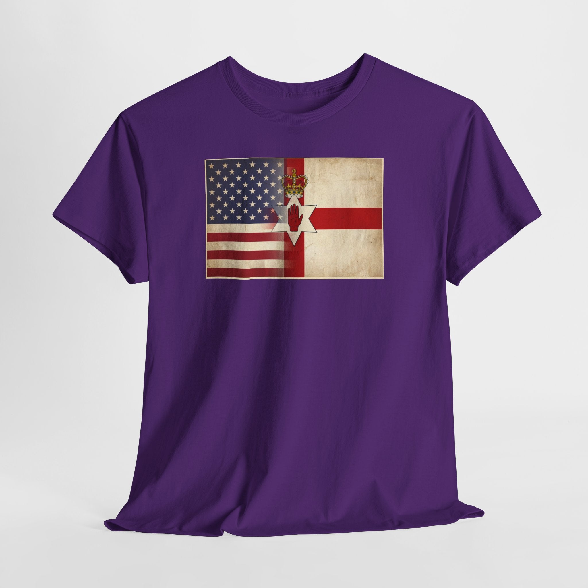 USA / Northern Ireland Flag T-Shirt – Vintage USA & Ulster Cross Tee