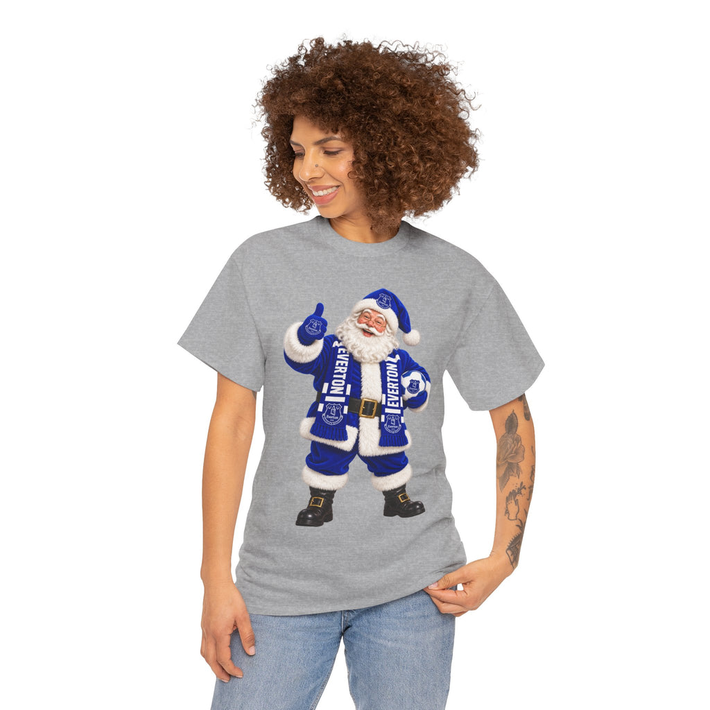 Everton Santa Scarf Christmas Tee - Holiday Vintage Santa T-Shirt