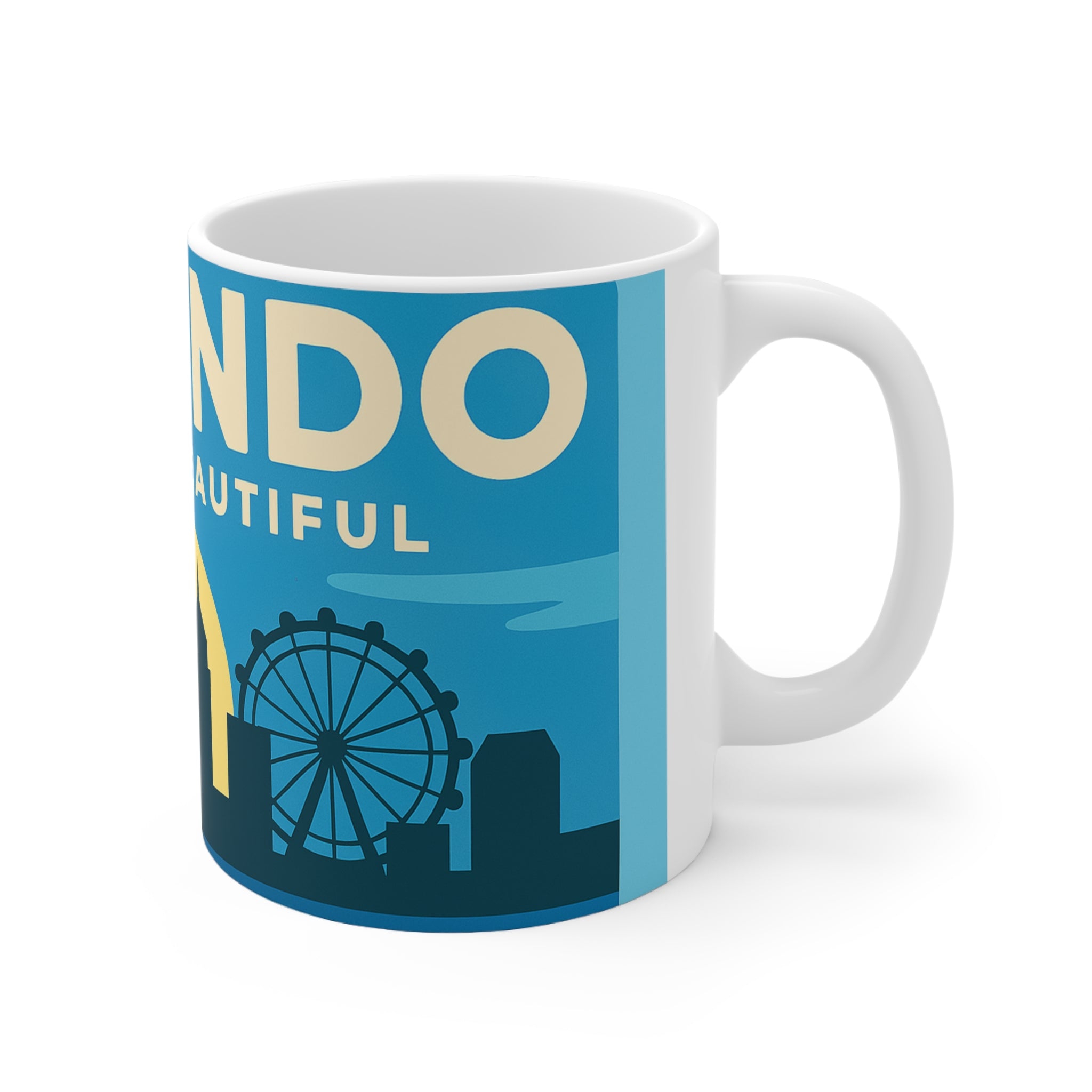 Orlando Skyline Coffee Mug — "Orlando The City Beautiful" Retro Travel Ceramic Cup