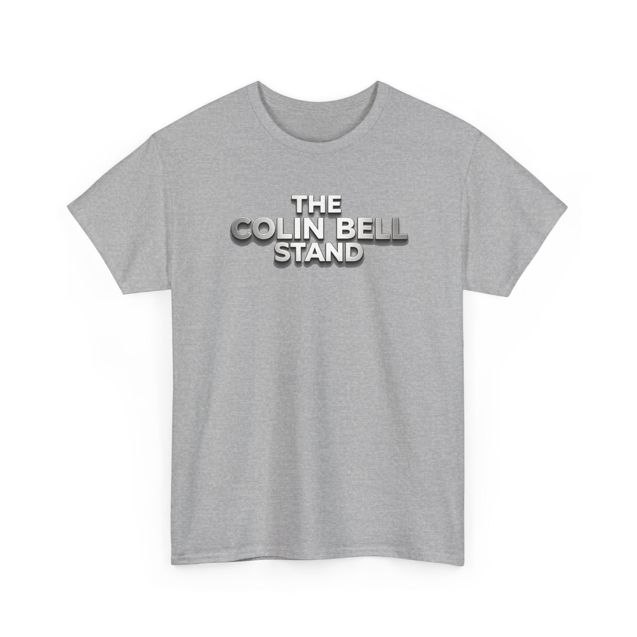 T-Shirt — “The Colin Bell Stand” Retro Chrome Text Tee