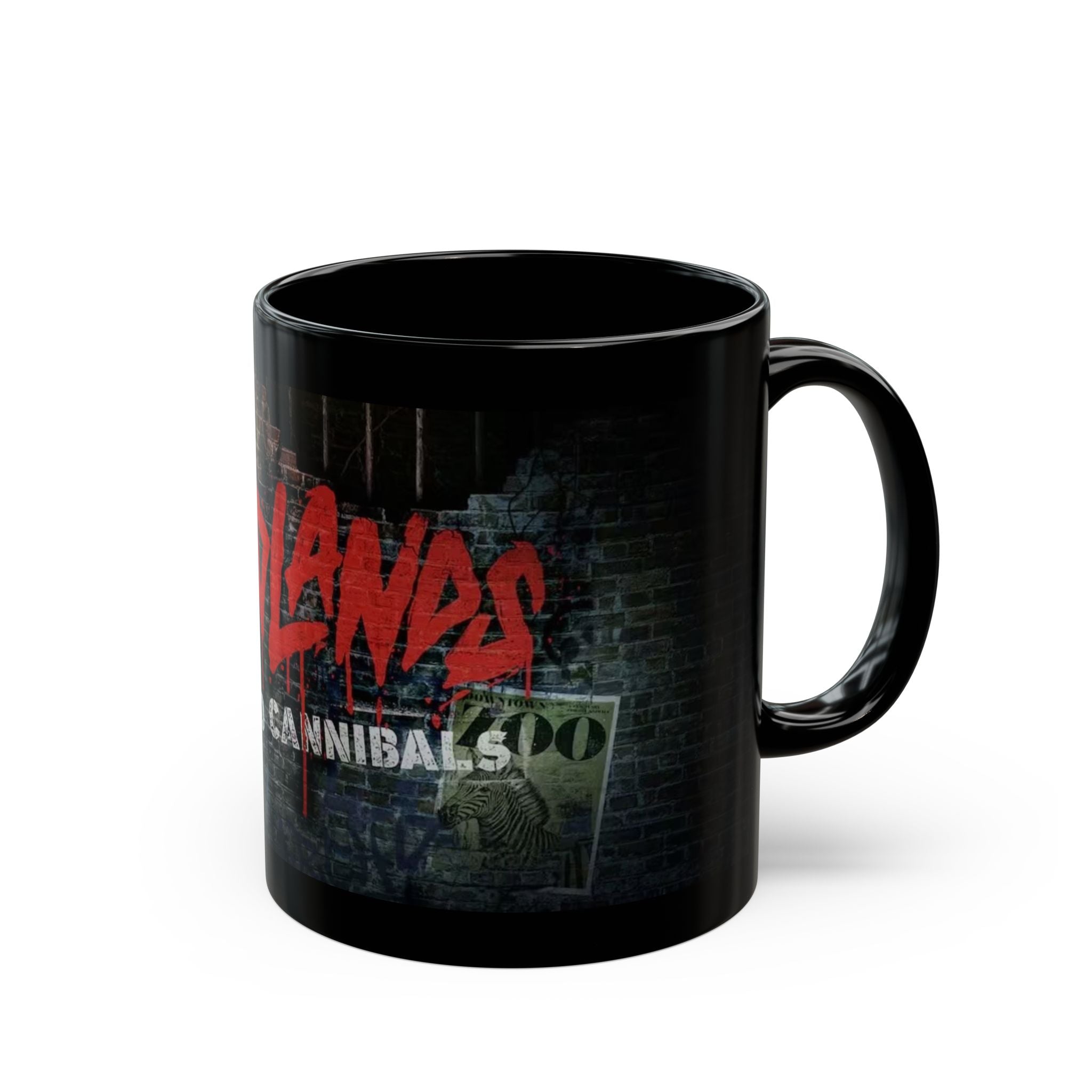 Black Mug — 'Madlands: Caged Cannibals' Horror Band Logo Coffee Cup (11oz/15oz)