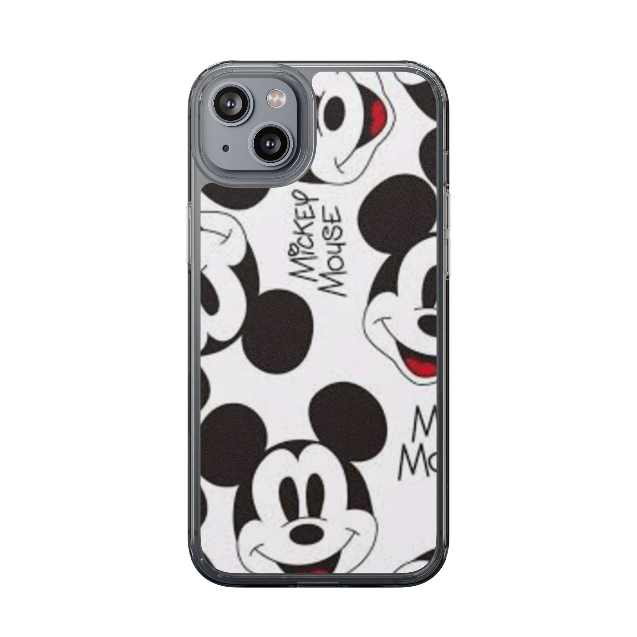 Mickey Mouse Clear Phone Case – Retro Cartoon Pattern Clear Case
