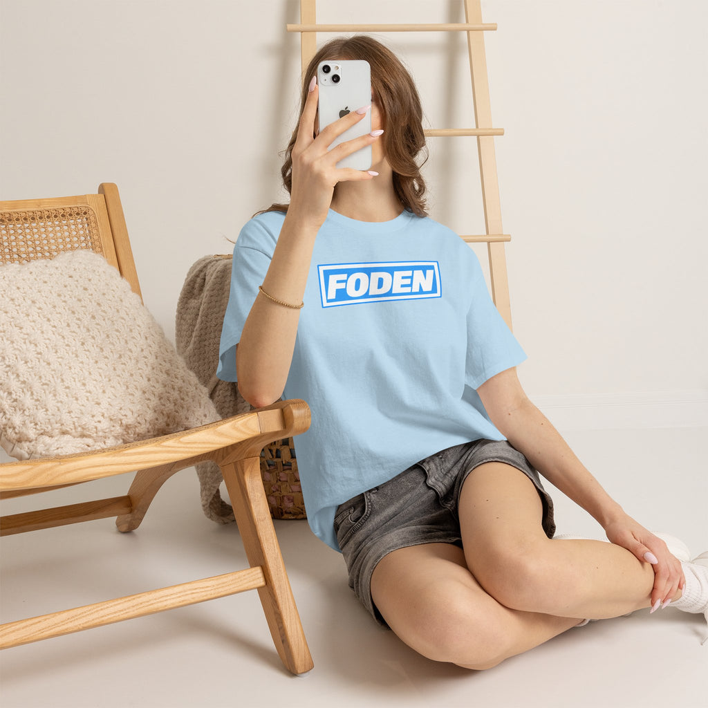 Foden Logo Tee — Blue Box Graphic T-Shirt
