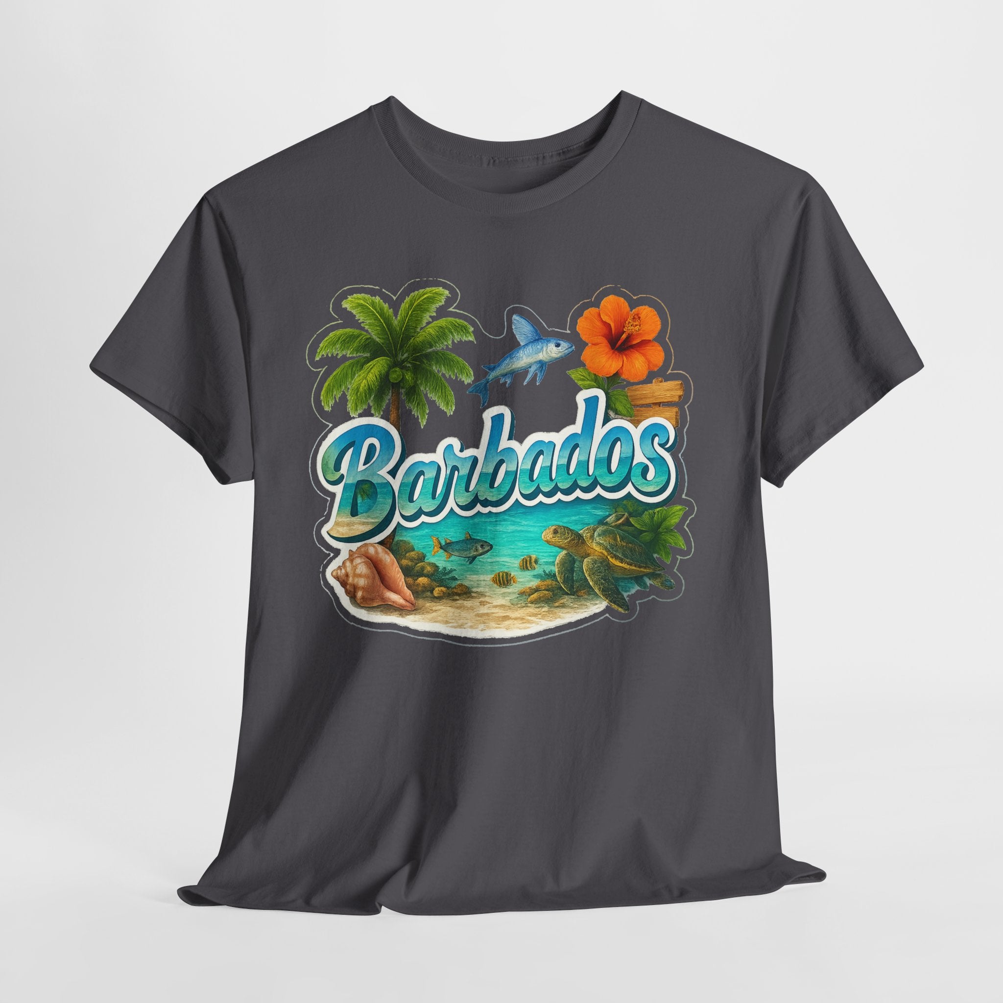 Barbados Beach Graphic Tee — Tropical Island Vacation T‑Shirt